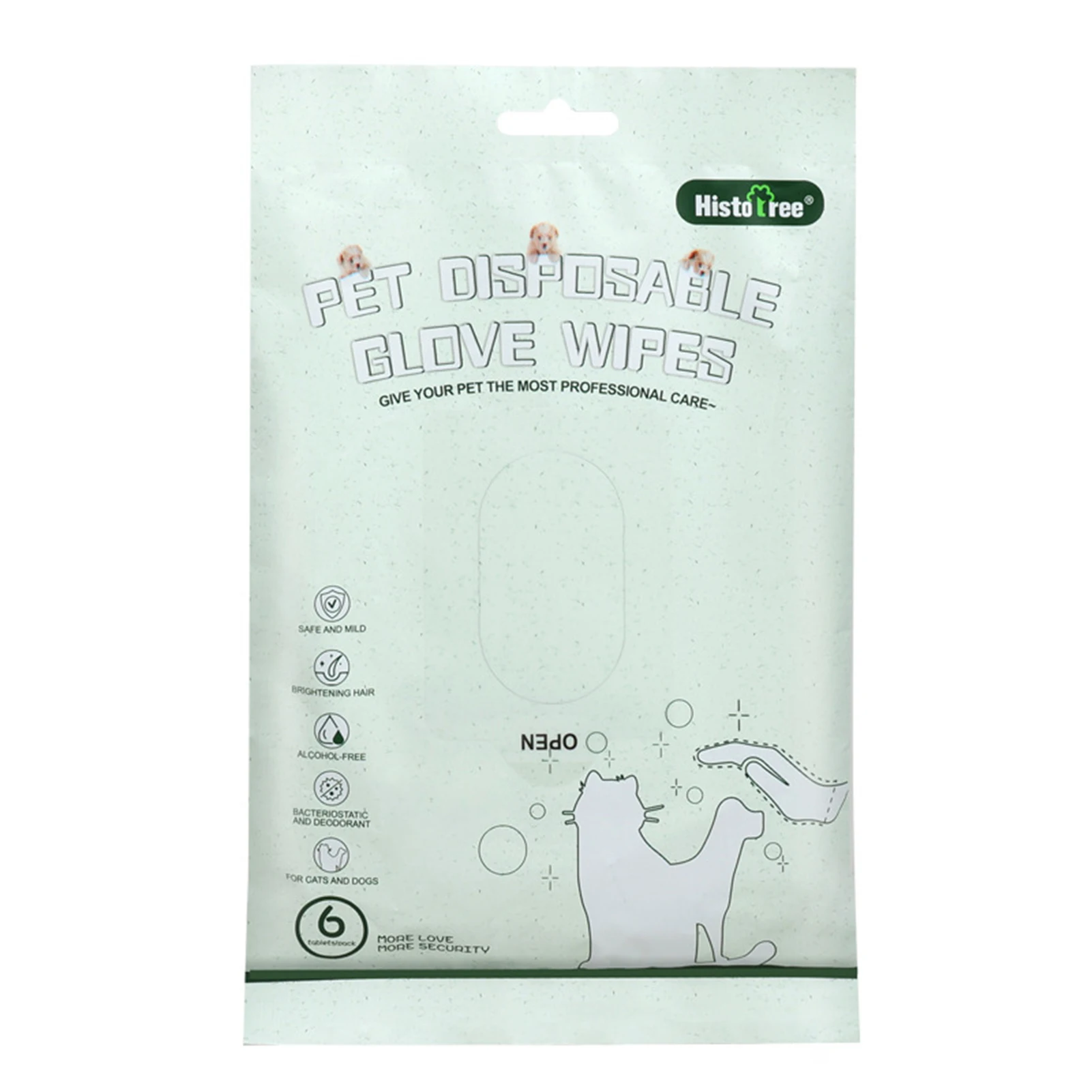 Pet Cleaning Gloves Wet Wipes Convenient to Carry Quick & Effective Cleaning Wipes Suitable for Fur Face Ear Eye Paws