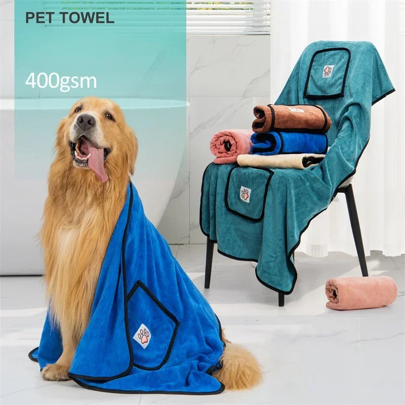 Haustier Handtuch Hund Bademantel Wasser absorbierend und schnell trocknende Reinigung Schönheit Handschuh Stil Tasche Hund Badet uch Access ori Cani