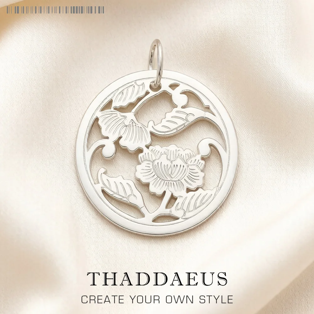

Pendant Flower Ornament Brand 925 Sterling Silver Glam Jewelry Europe Accessorie Trendy Gift For Women