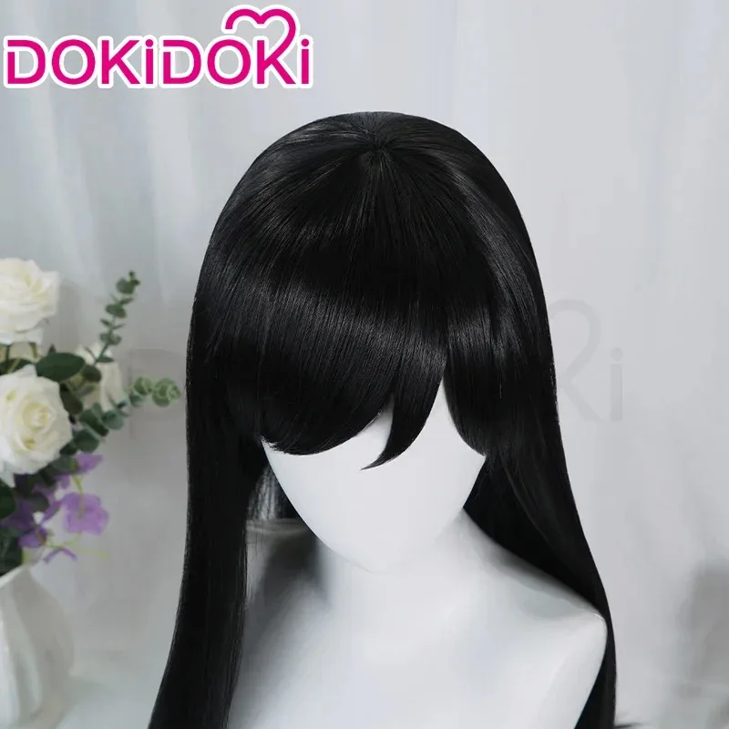 Disponibile parrucca Mari gioco Omori parrucca cosplay DOKIDOKI Mari cosplay donna Capelli lunghi neri lisci Mari 70 cm parrucca parrucca gratuita