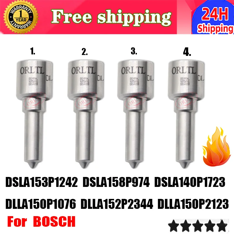 

4 шт. DSLA153P1242 DSLA158P974 DSLA140P1723 DLLA150P1076 DLLA152P2344 DLLA150P2123 для дизельной форсунки BOSCH Common Rail