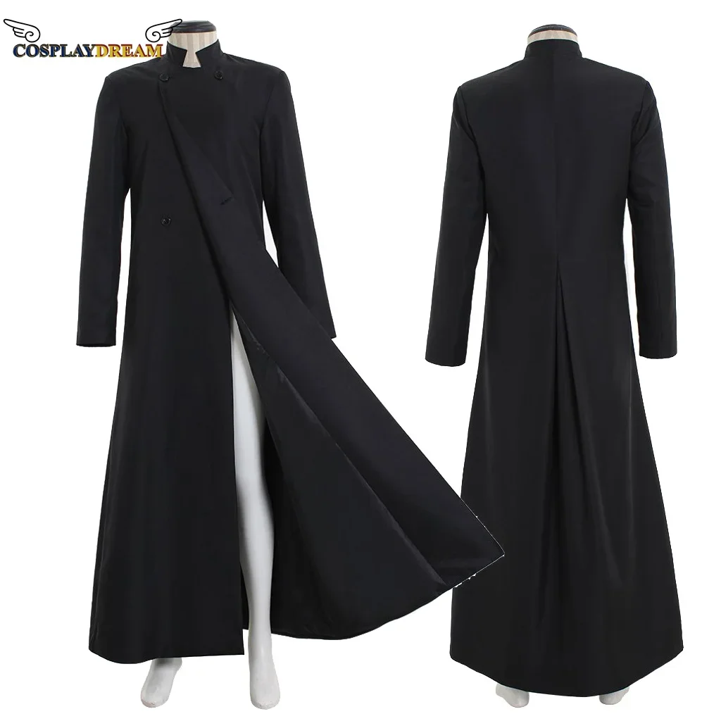 

Men's Double Breasted Minister Choir Cassock Robe Clergy Pulpit Long Robe Cassock Clergy Vestment guy's windbreaker