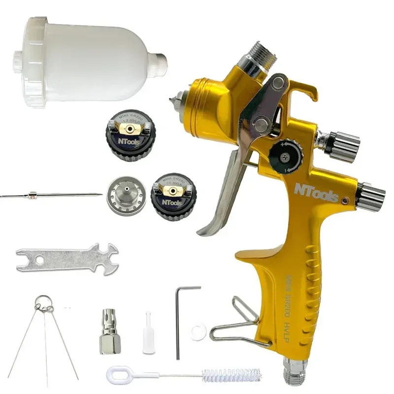 HVLP Air Spray Gun, 1.2mm Nozzle, 250cc Plastic Cup, Auto Paint Spray Gun, Automotive Paint Gun, Body Repair Paint Spray Guns