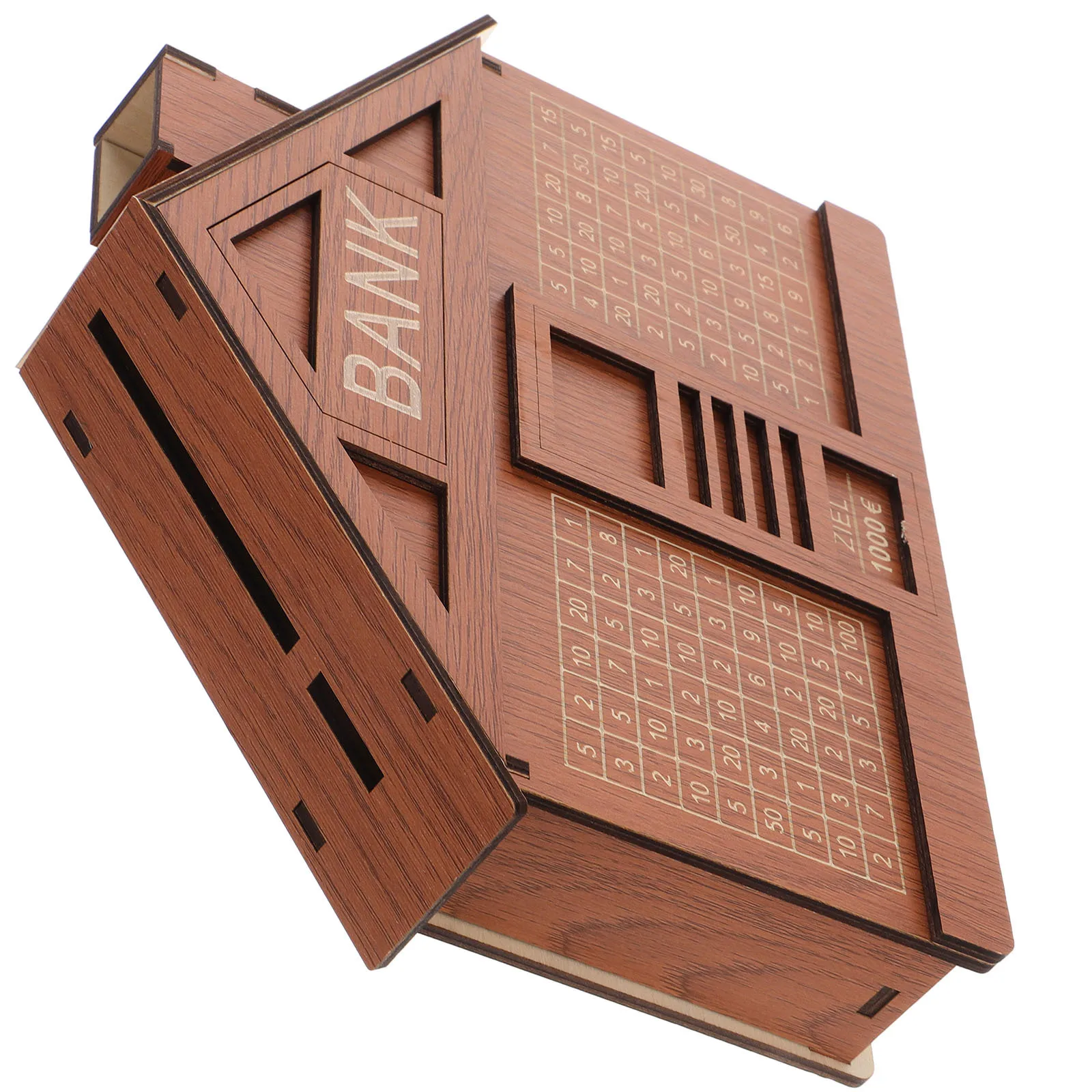 Creatieve houten huis spaarpot voor kinderen 1000 besparingen doel decoratieve houten spaarpot muntcontainer spaarpot voor kinderen