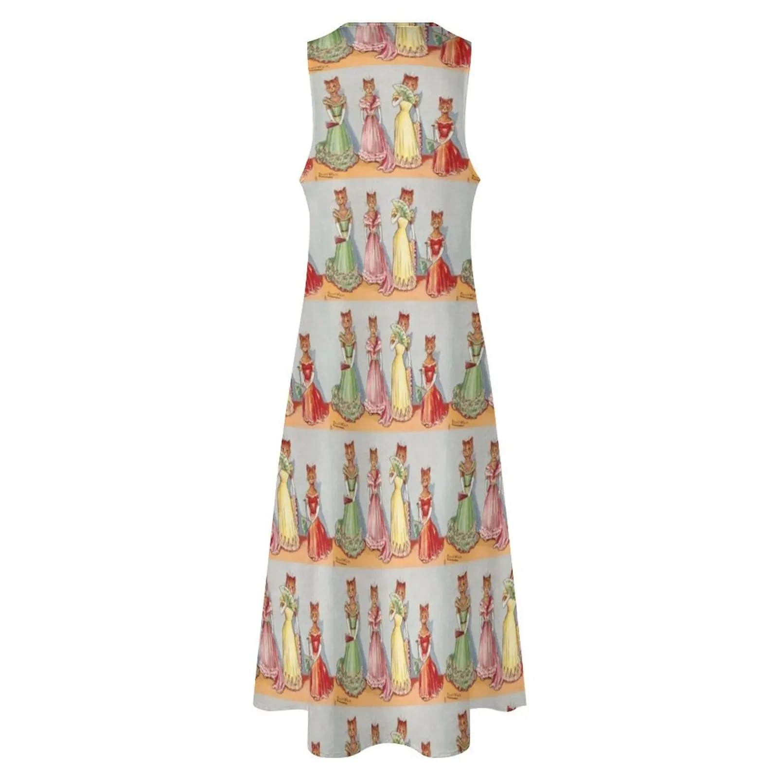 Wallflower Cats de Louis Wain vestido largo vestido de fiesta vestido de verano elegante vestidos de mujer para boda