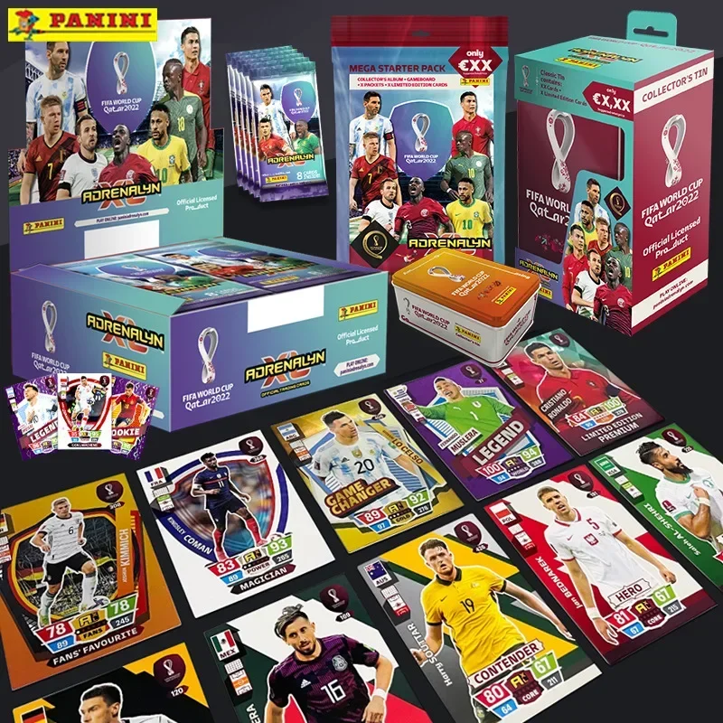 2022 Panini Voetbal Ster Kaart Box Qatar World Cup Voetbal Ster Collectie Messi Ronaldo Voetballer Limited Fan Cards Box Set