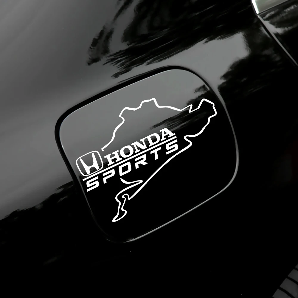 Car Fuel Tank Cap Reflective Sticker PVC Decor Decals Accessories For Honda Mugen Typer ACCORD Airwave Avancier Civic FK8 FIT view 2
