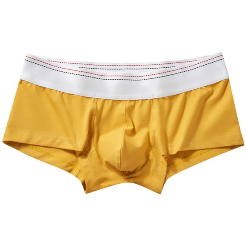 Mens Cotton Underwear Boxer Shorts Low Rise U Convex Pouch Bulge Breathable Soft Comfortable Underpants Ropa Interior Comoda