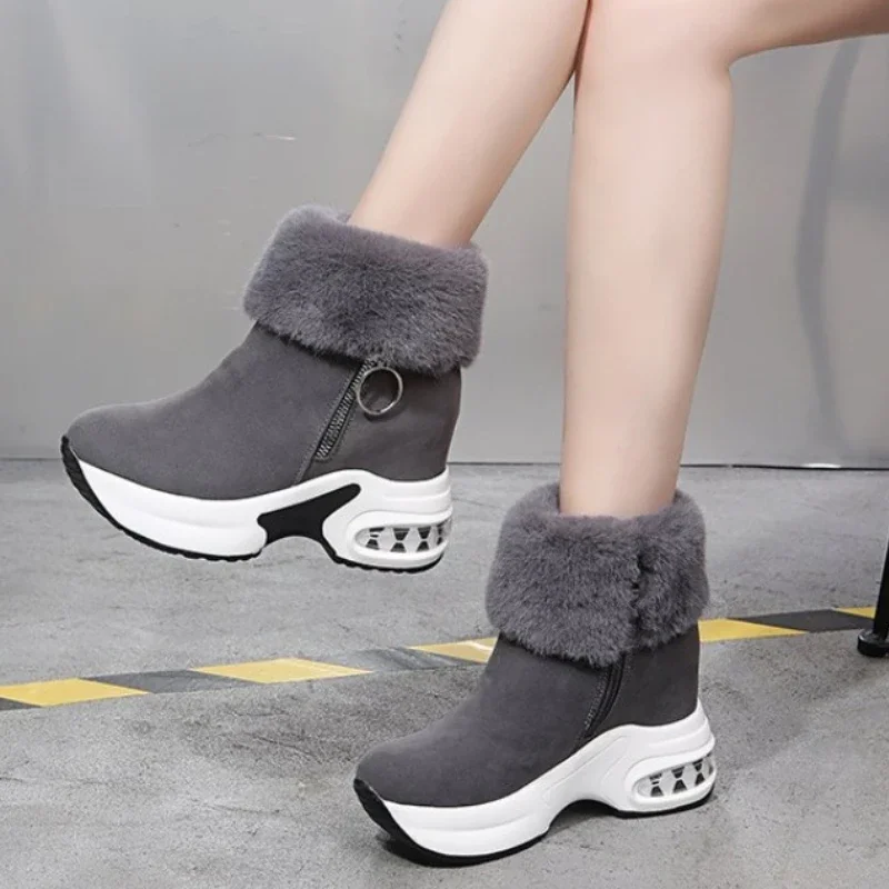 Winter Women Warm Sneakers Platform Snow Boots 2024 Ankle Boots Female Causal Shoes Ankle Boots for Women Lace-up Ladies Boots