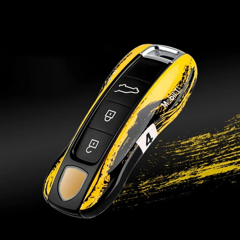 Multiple Painting For Porsche Cayenne 718 MACAN Panamera 911 Macan Boxster Cayman Smart Remote Car Key Case Cover Accessories