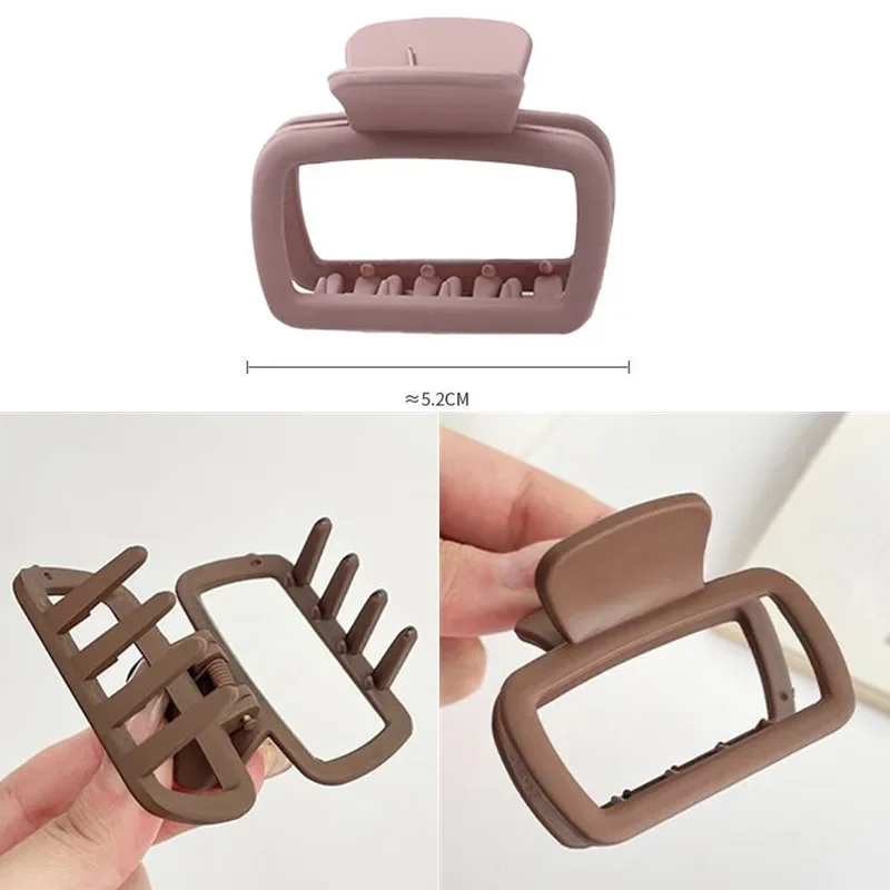 Hair Clip Fashion Hairpin Crab Small Hair Claw Women Girls Frosted Geometric Headwear Barrette Shark Clip Hair Style Accessories