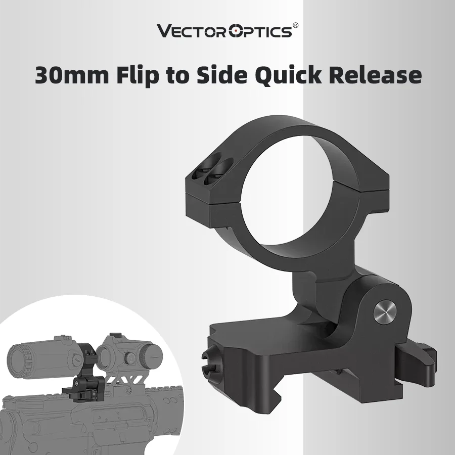 

Vector 30Mm Flip-To-Side Quick Release Picatinny Ring Mount for Magnifiers Maverick Red Dot Sights 1.57" Height