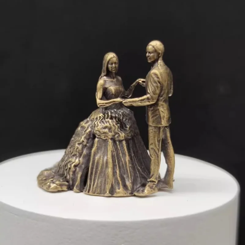 Wedding Scene Brass Micro Landscape Action Figures 1/64 Miniature Photographic Figure Ornament Accessories Wedding Gifts Model