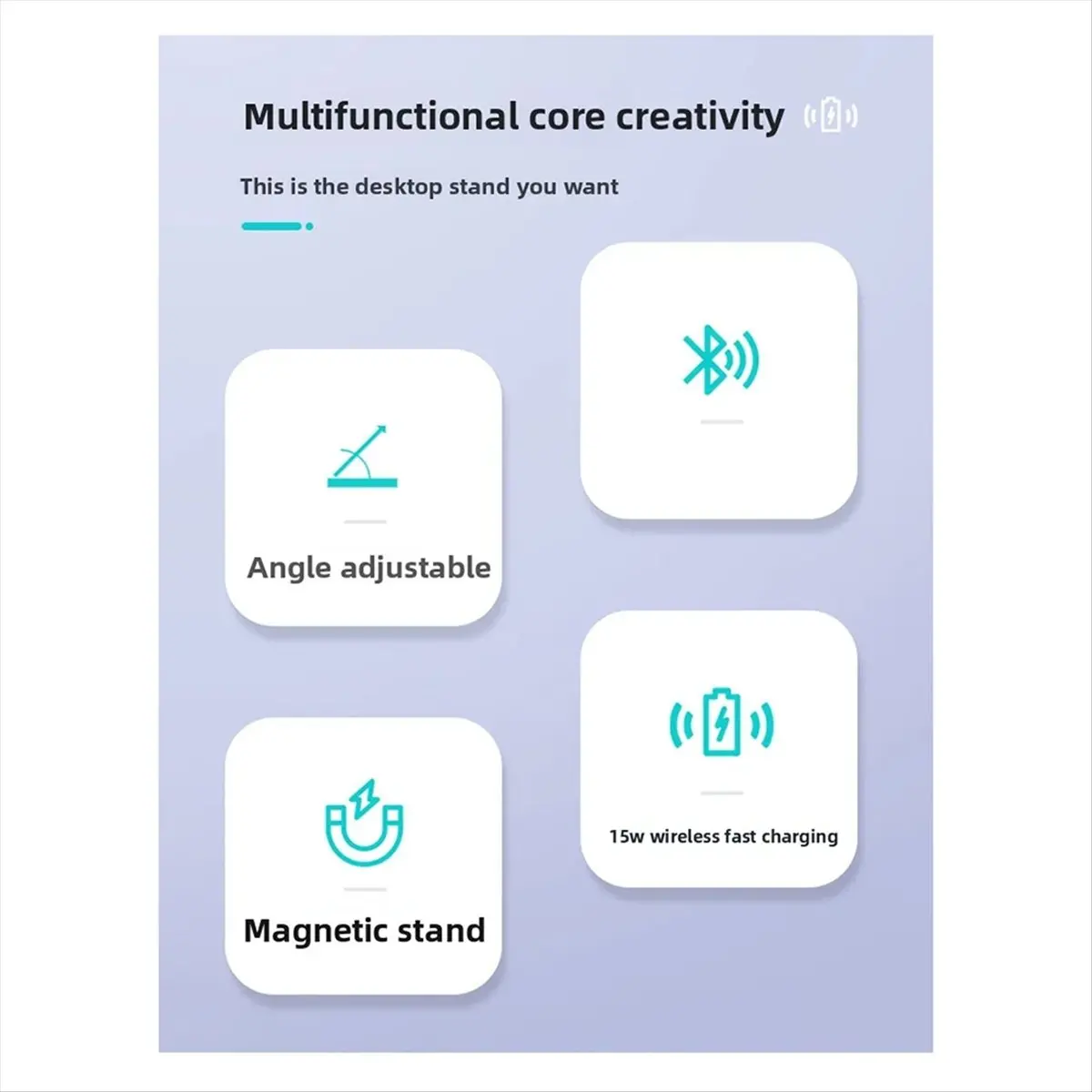 popop Mini Bluetooth 5.0 Speaker Multi-Function Charging Phone Stand Portable Wireless Speaker for Desk Move High Aesthetic