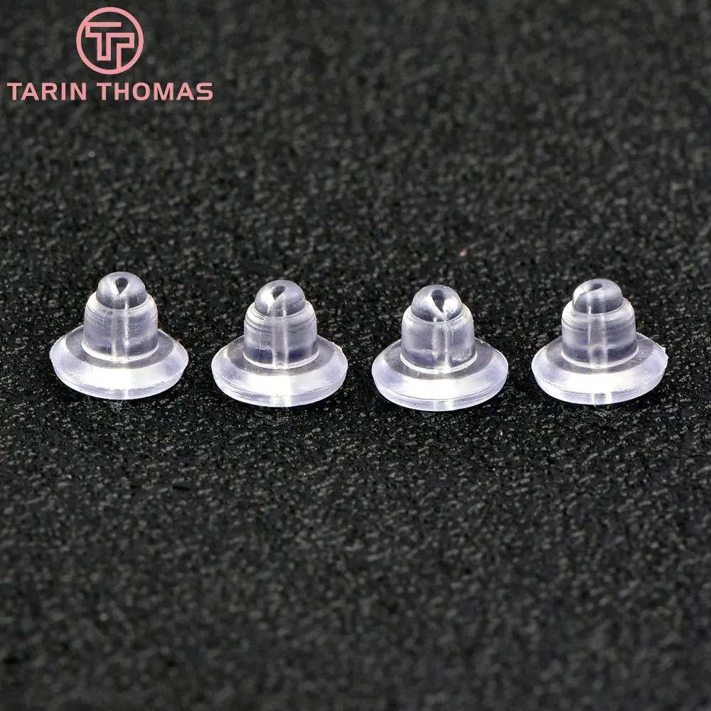 (4090) 100PCS 4x5MM 5x6MM White Rubber Earring Back Diy Jewelry Findings Accessories Wholesales