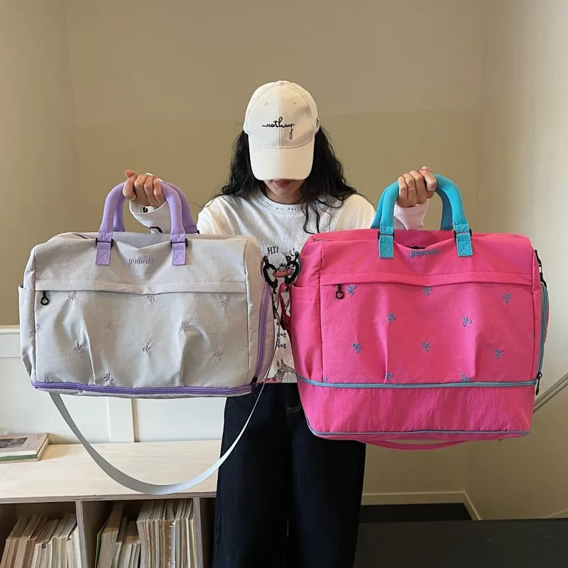 Expandable Travel Duffel Bag Dry-wet Separation Yoga Handbag Gym Weekend Backpack
