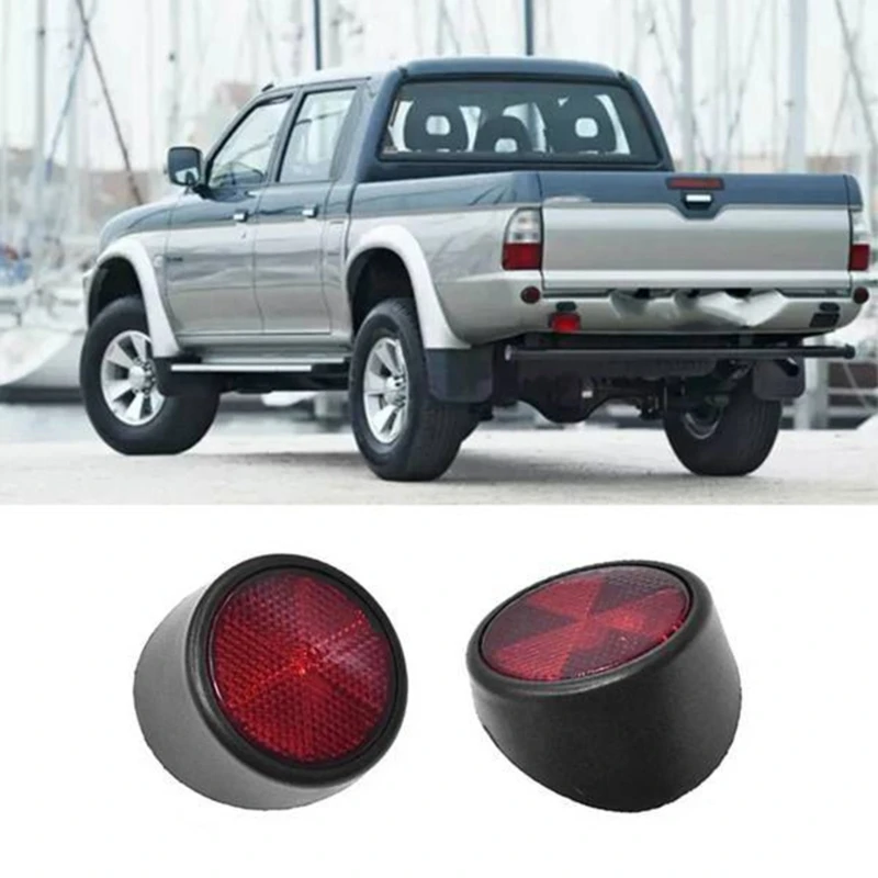 Rear Vehicle Marker Pair with Red Faces and Black Plastic Housings for L200, MR109135 MR109136 Includes Left and X37F
