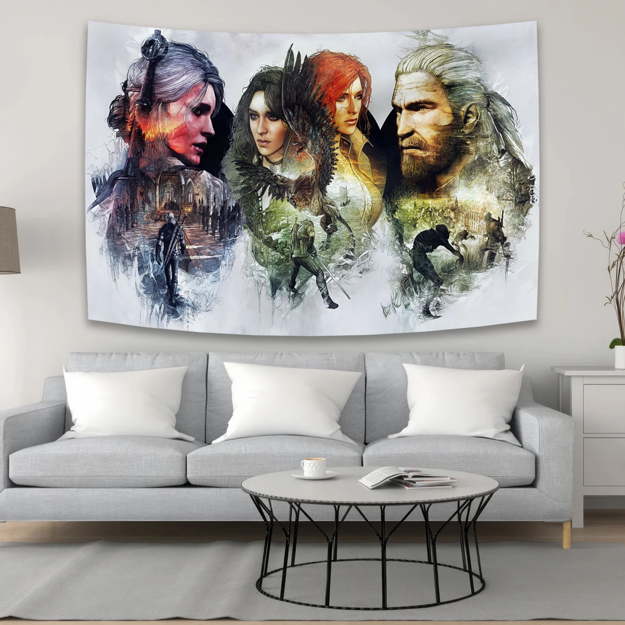 The Witchers Hang Bohemian Tapestries Hippie Flower Wall Carpets Dormitory Decoration Wall Hanging Cloth