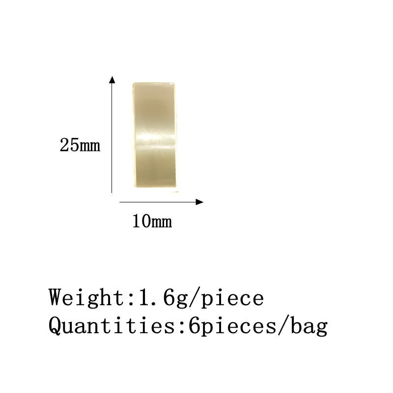 New 6pieces High Quality Zinc Alloy Matte Drawing Process Rectangle Earring Base Connectors for DIY Earring Jewelry Accessories
