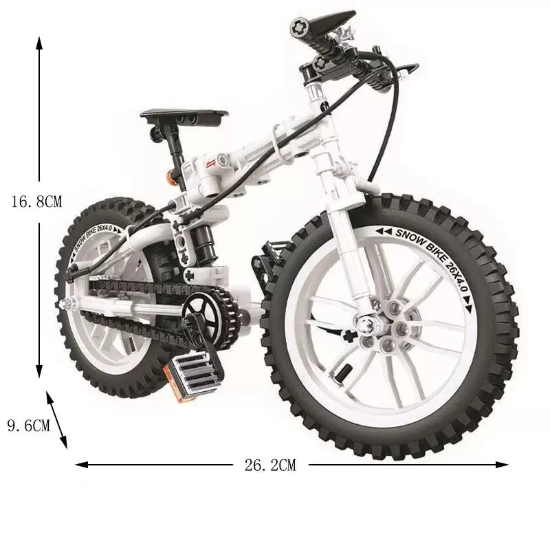 246PCS bicycle mountain bike building block model technology assembly children's educational building toys holiday gifts