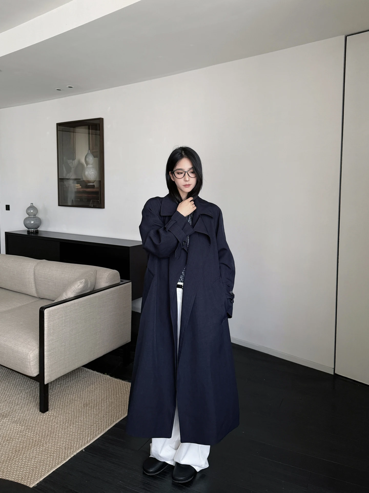 

SMBL RAIN длинное женское пальто выше колена, свободная посадка, ветровка, верхняя одежда, винтажное осеннее пальто из полиэстера