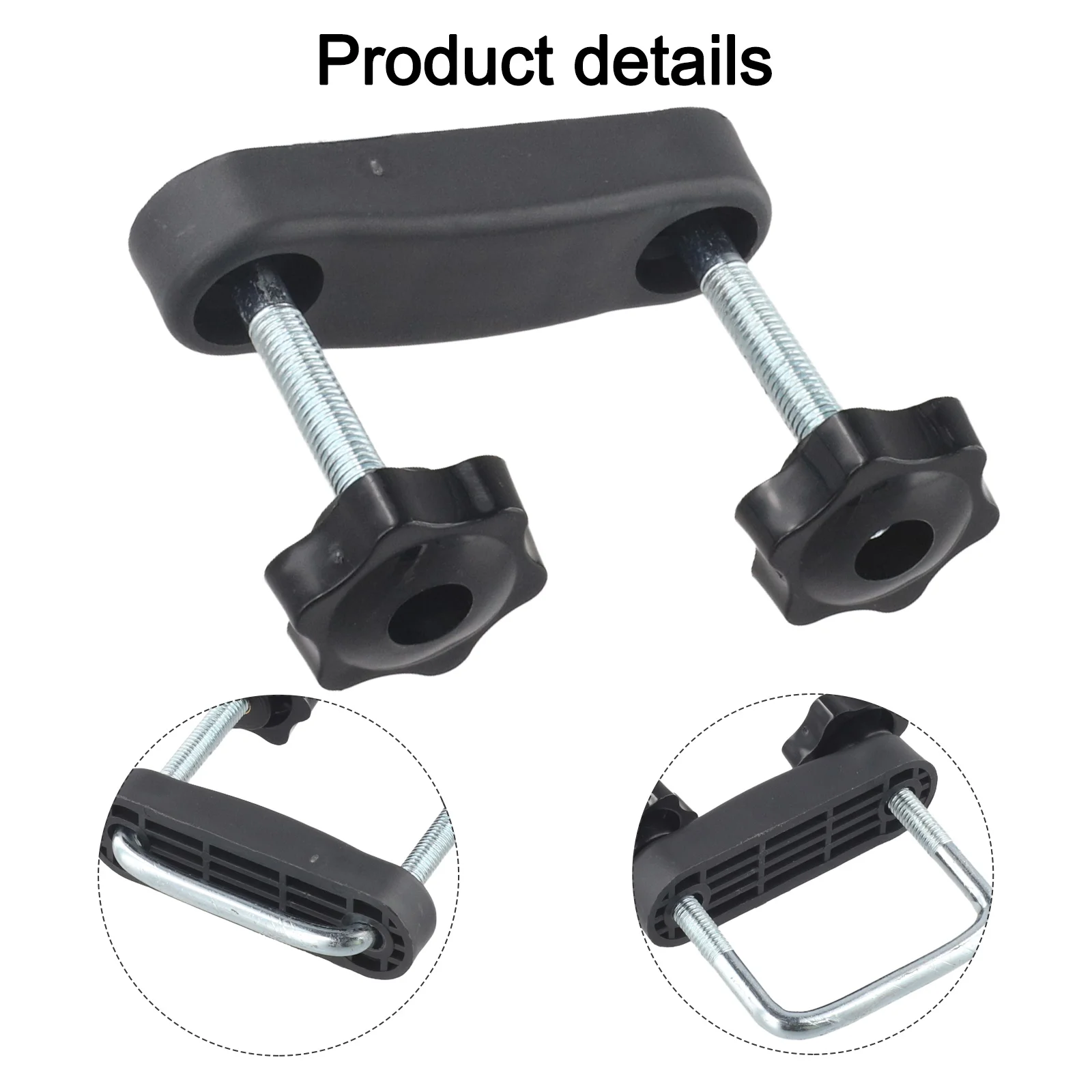 Roof Rack Clamps with U Bracket and Locking Nut for Roof Box Fixing Removable Rod 68CM Suitable for Diverse Vehicle Roof Racks