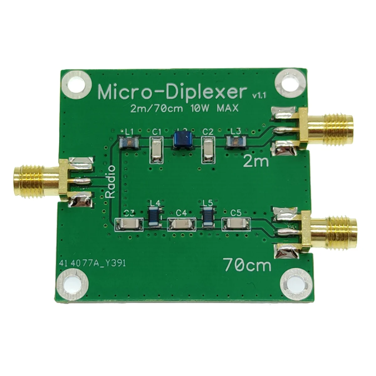 10W V/U 2m 70cm Micro-Type Diplexer Duplex Filter,Used to Place Between the Transmitter and Antenna(Without Shell)