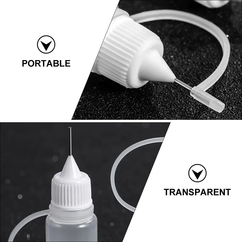 

12Pcs Needle Tip Glue Bottle Translucent Squeeze Bottle for Acrylic Painting Handmade Projects Leak Proof Translucent Applicator