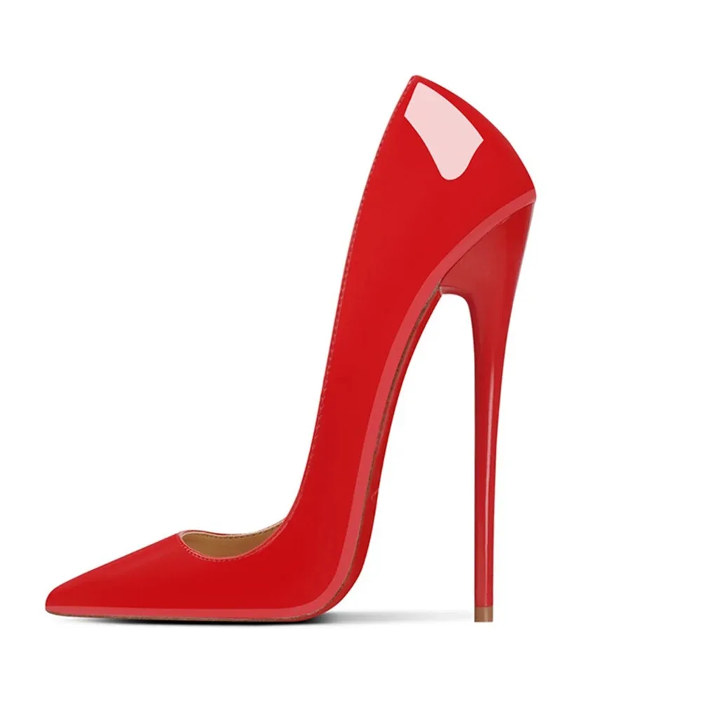 New Style Sexy 16CM Extreme Pointed toe Stiletto High Heels Nude Black Woman Slip on Pumps Pole Dancing Crossdress Shoes Unisex view 4