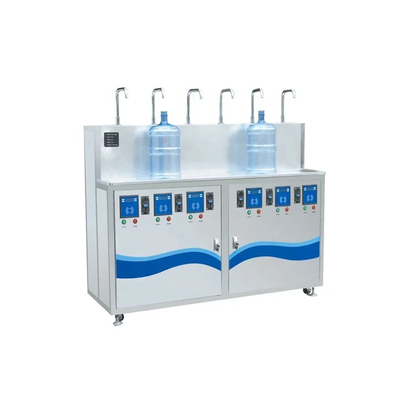 6 head station pure water vending machine, pure water vending machine