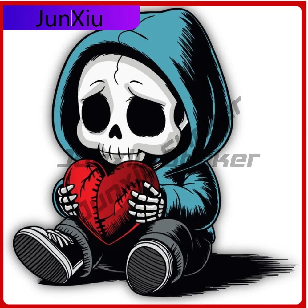 

Sad Skeleton Mended Heart Vinyl Decal Emo Humor Sticker Reflective Stickers For Car Personalized Custom Pictures Waterproof Deca