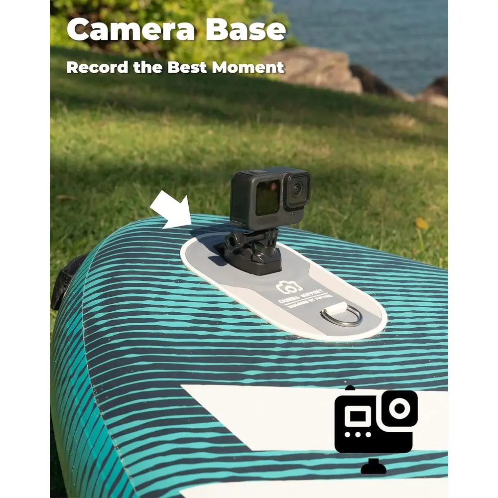 Family-Friendly 35 Wide Stable SUP Paddleboard, Supports 430lbs, for 3 People, with Camera Mount & Shoulder Strap