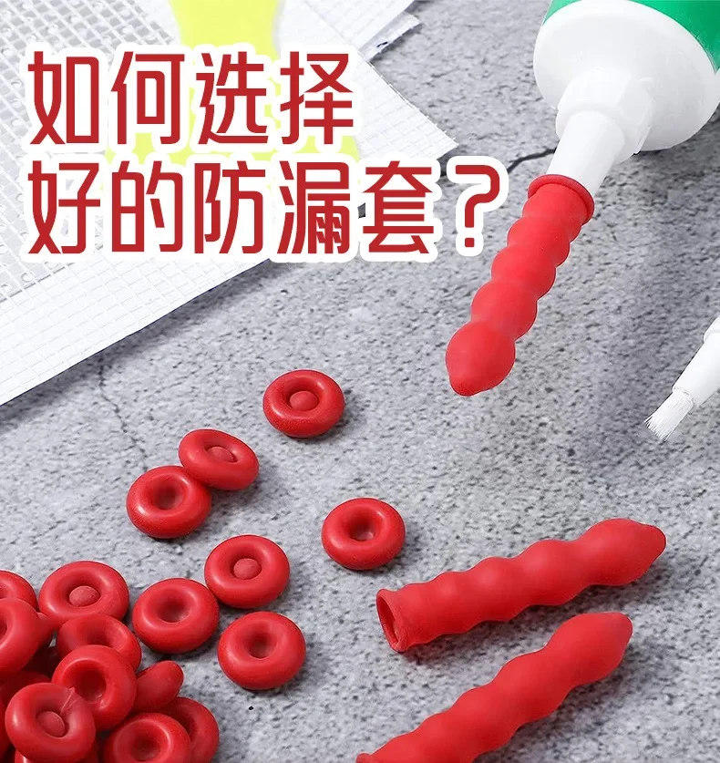 10PCS Kalefateren Cap Rode Kalefateren Besparing Cap Kalefateren Sealer Saver Open Breeuwen Buis Voor Afdichting En Behoud