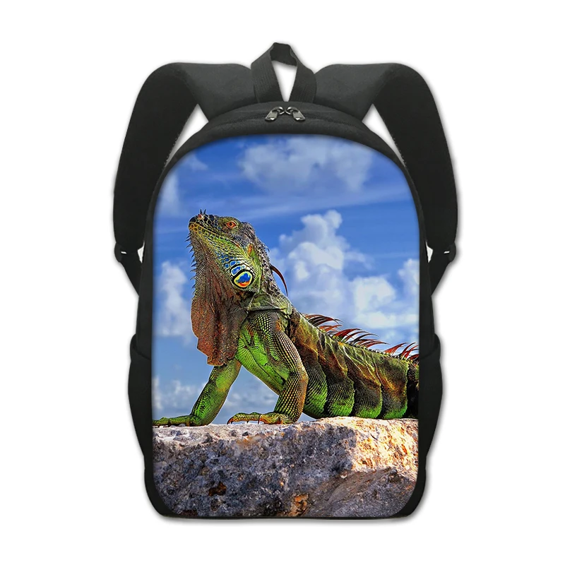 Sac à dos de dessin animé Gecko pour adolescents, sac à dos Dragon barbu, sac à dos lézard Reptile animal de compagnie, sacs d\'école d\'animaux