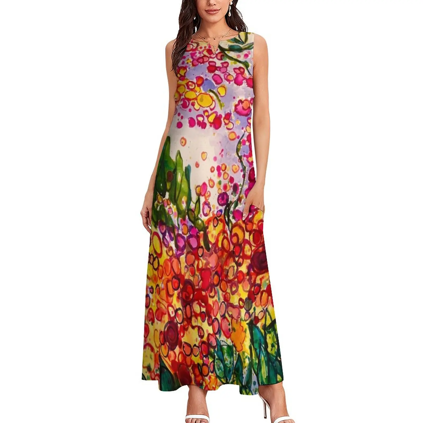 Fioritura Long Dress Evening gown chic and elegant woman dress