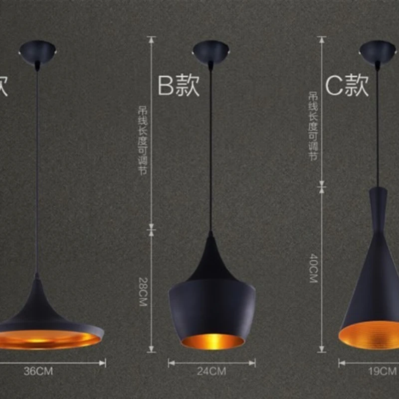 الحديثة خمر مطعم قلادة أضواء 110 فولت 220 فولت الألومنيوم الصناعية تركيبات إضاءة معلقة ديكور غرفة الطعام PL-209