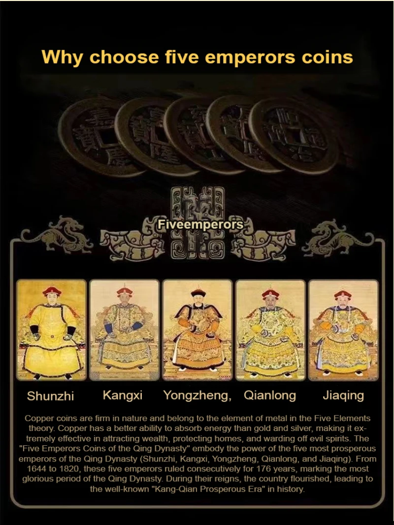 النحاس النقي خمسة الإمبراطور المال قلادة القرع Nafu جذب الثروة المنزل فنغ شوي خمسة الإمبراطور المال الزنجفر الحظ والحظ