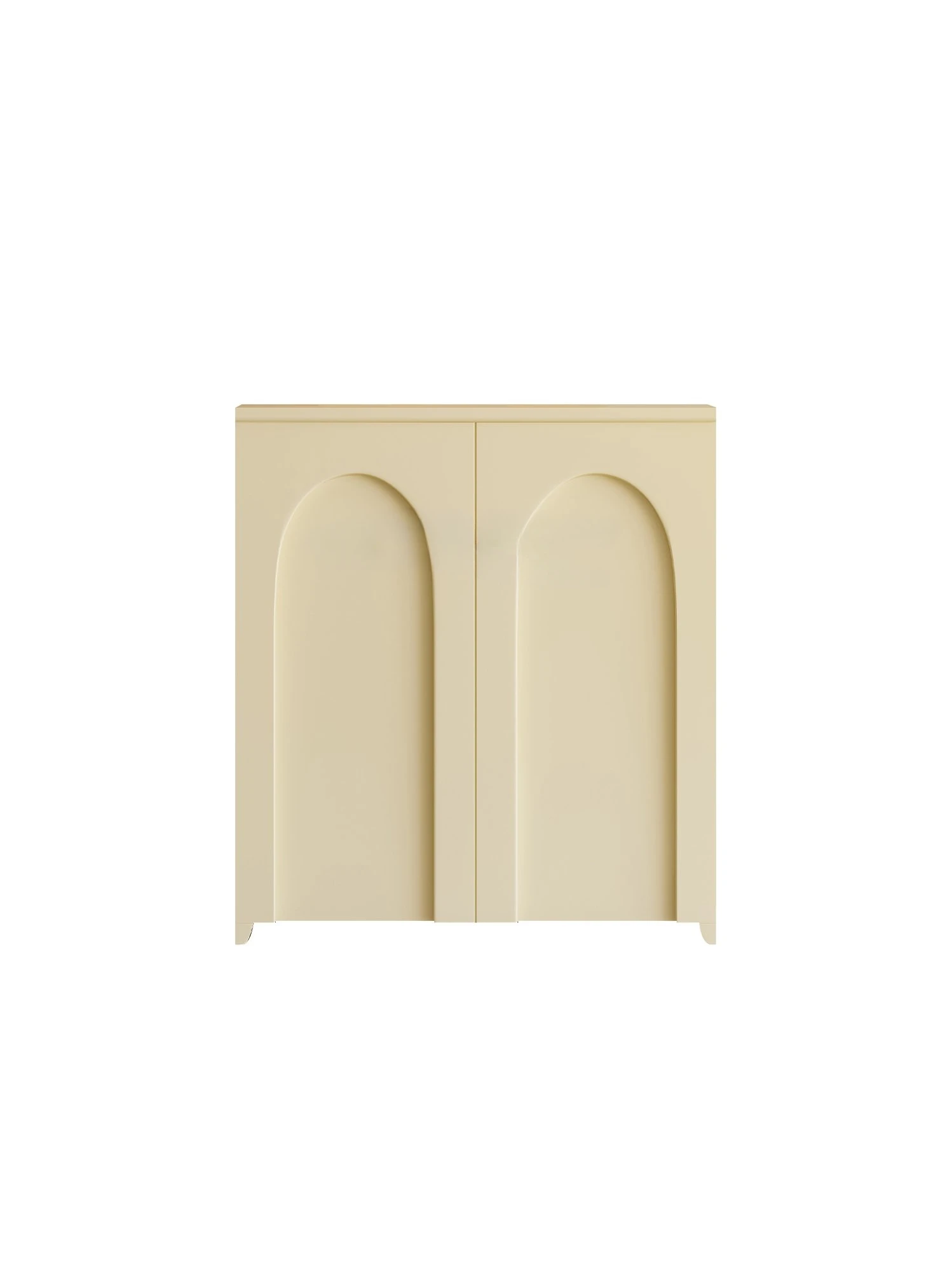 Fashion Cream Chest of Drawers Home Living Room Bedroom Storage Cabinet Modern Double Door Cabinet Locker