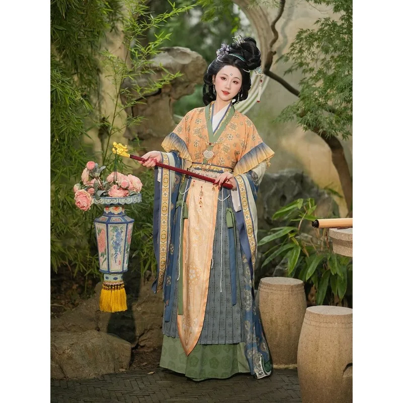 Ancient Chinese Traditional Hanfu Women Elegant Tang Suit Folk Dress Ming Dynasty Princess Party Dance Costume Hanfu Outfit