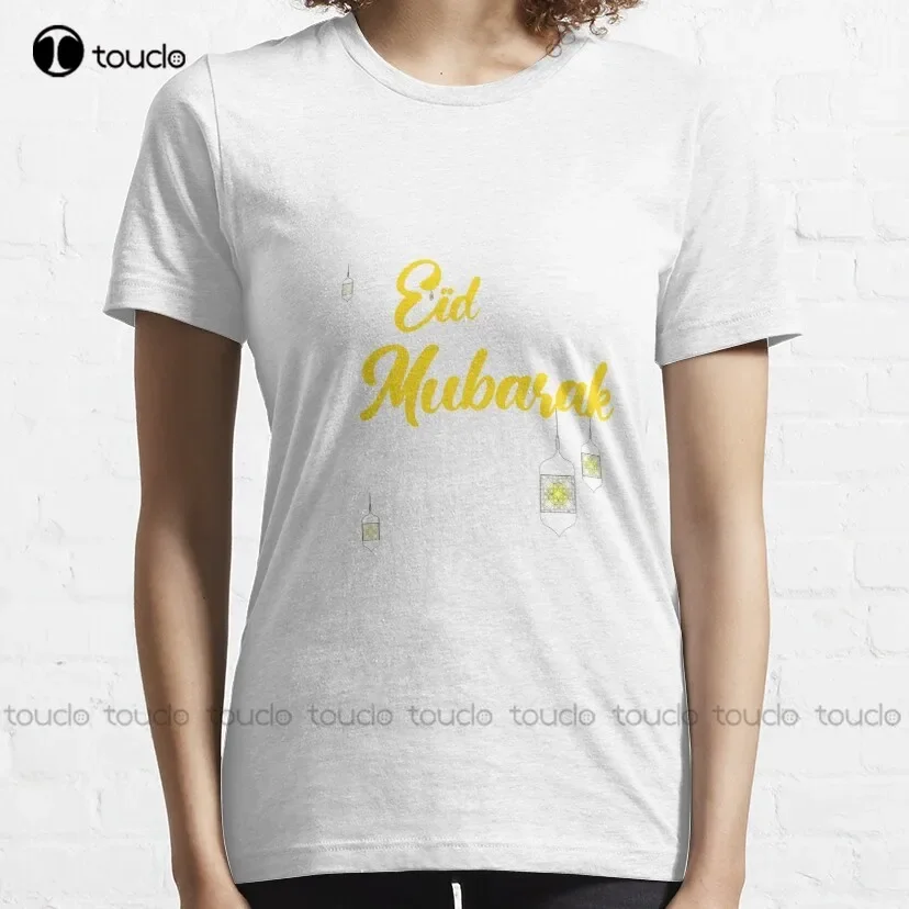 Happy Mubarak Eid Al Fitr.  Classic T-Shirt Graphic Tees Men Fashion Creative Leisure Funny Harajuku T-Shirt Xs-5Xl All Seasons