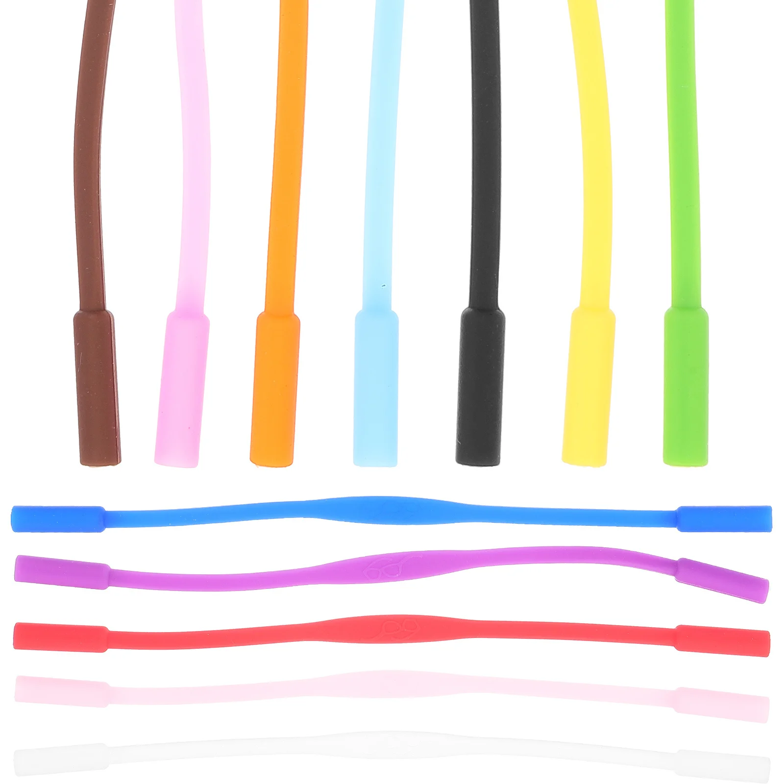 

12Pcs Nonslip Glasses Straps Silicone Eyewear Retainer for Children Secure Fit for Sports Outdoor Activities Daily Wear