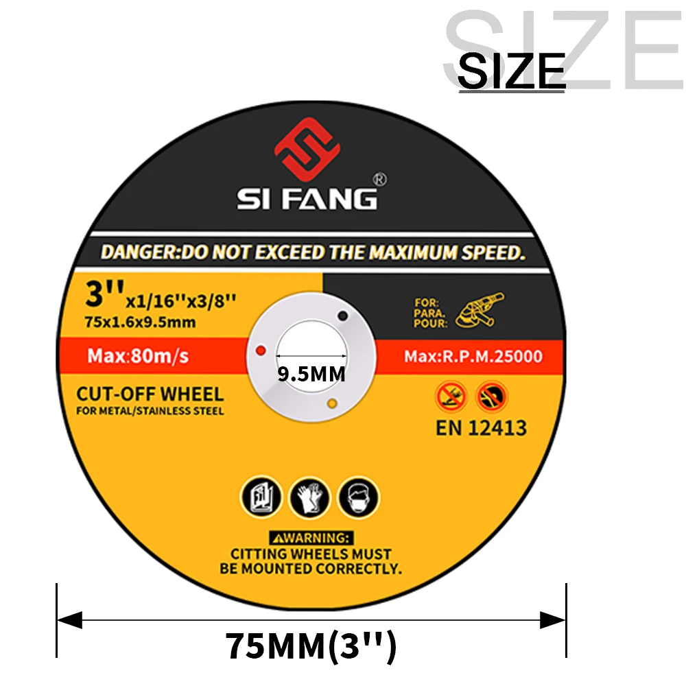 25Pcs Cut Off Wheels 75mm x 1.6mm x 9.5mm Cutting Disc Metal Stainless Steel Resin Grinding Wheel Dremel For Angle Grinder Tools