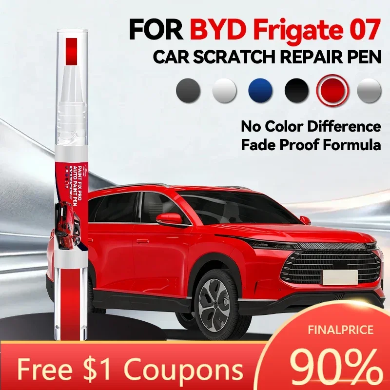 2026 Car Tool Accessories For BYD Frigate 07 Car Paint Repair Pen Touch Up Scratch Remover DIY Auto Accessories Grey White WAZ B
