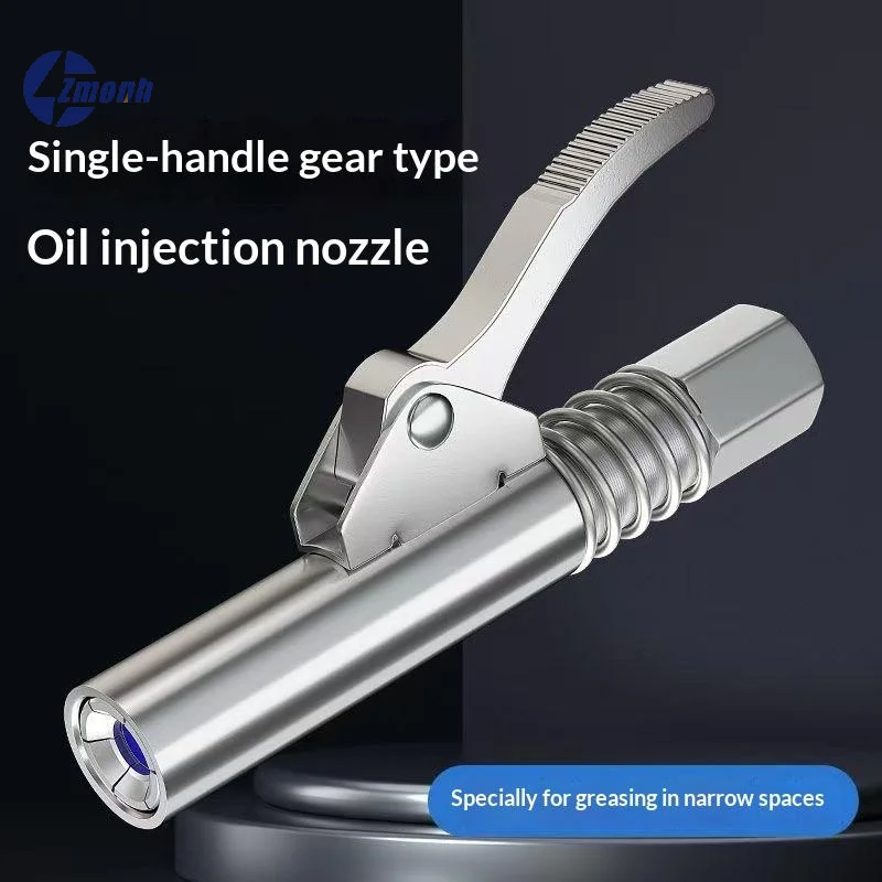 New！10000PSI Grease Nozzle Universal M6/M8/M10/M12/M14 Locking Clamp Type Double Handle Locking Clamp Grease Auto Parts