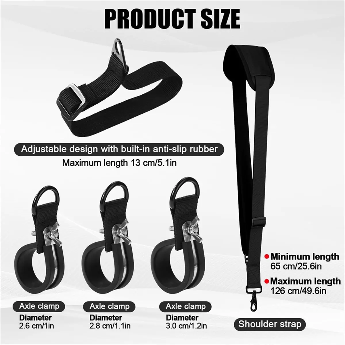 PHONE&GEAR Long Trimmer Strap Shoulder Strap for Weed Eaters, Leaf Blowers, Hedge Trimmers Non-Slip Shaft Clamp for
