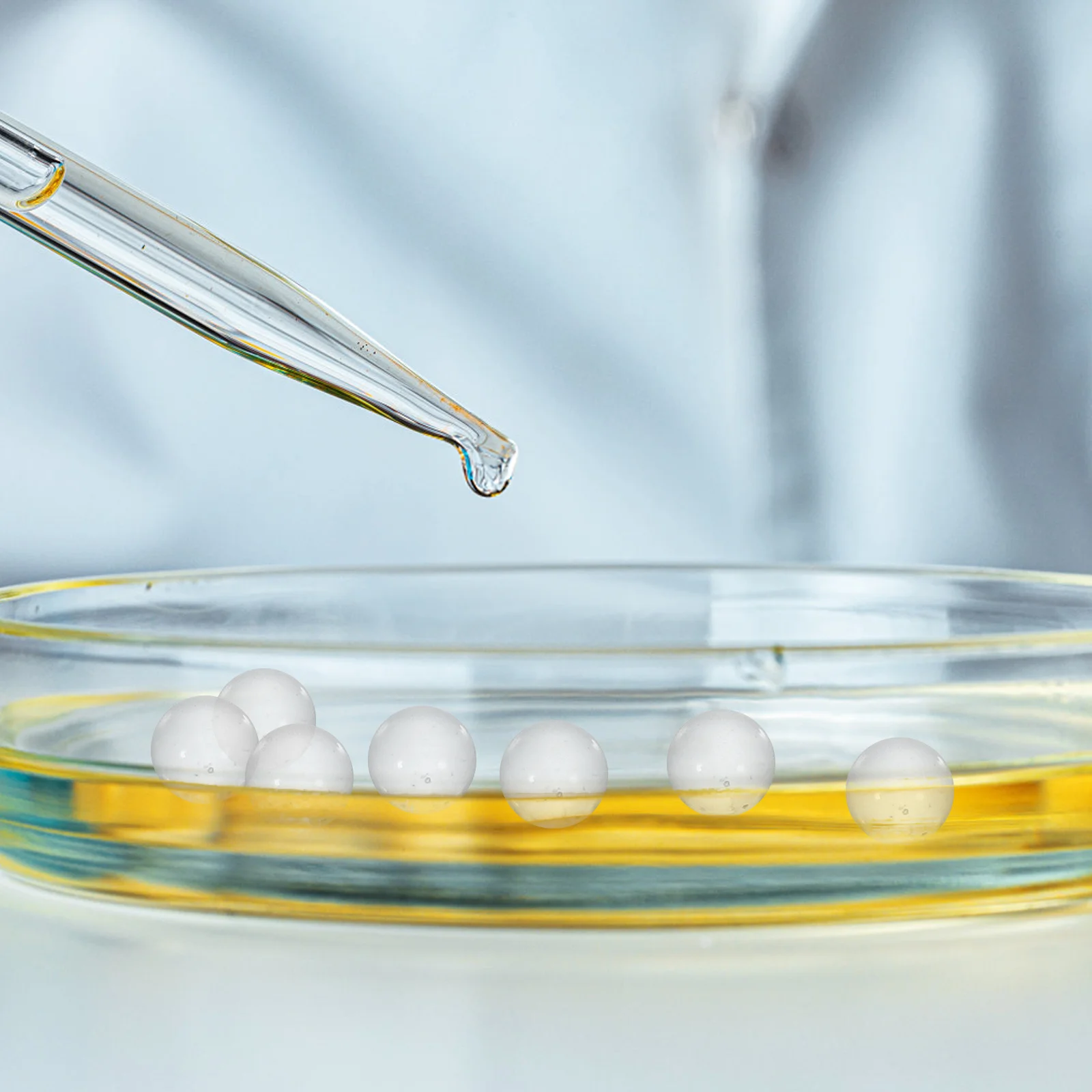 

2000 Pcs Solid Transparent Glass Sphere Laboratory Decor Mini Ball Globes Beads