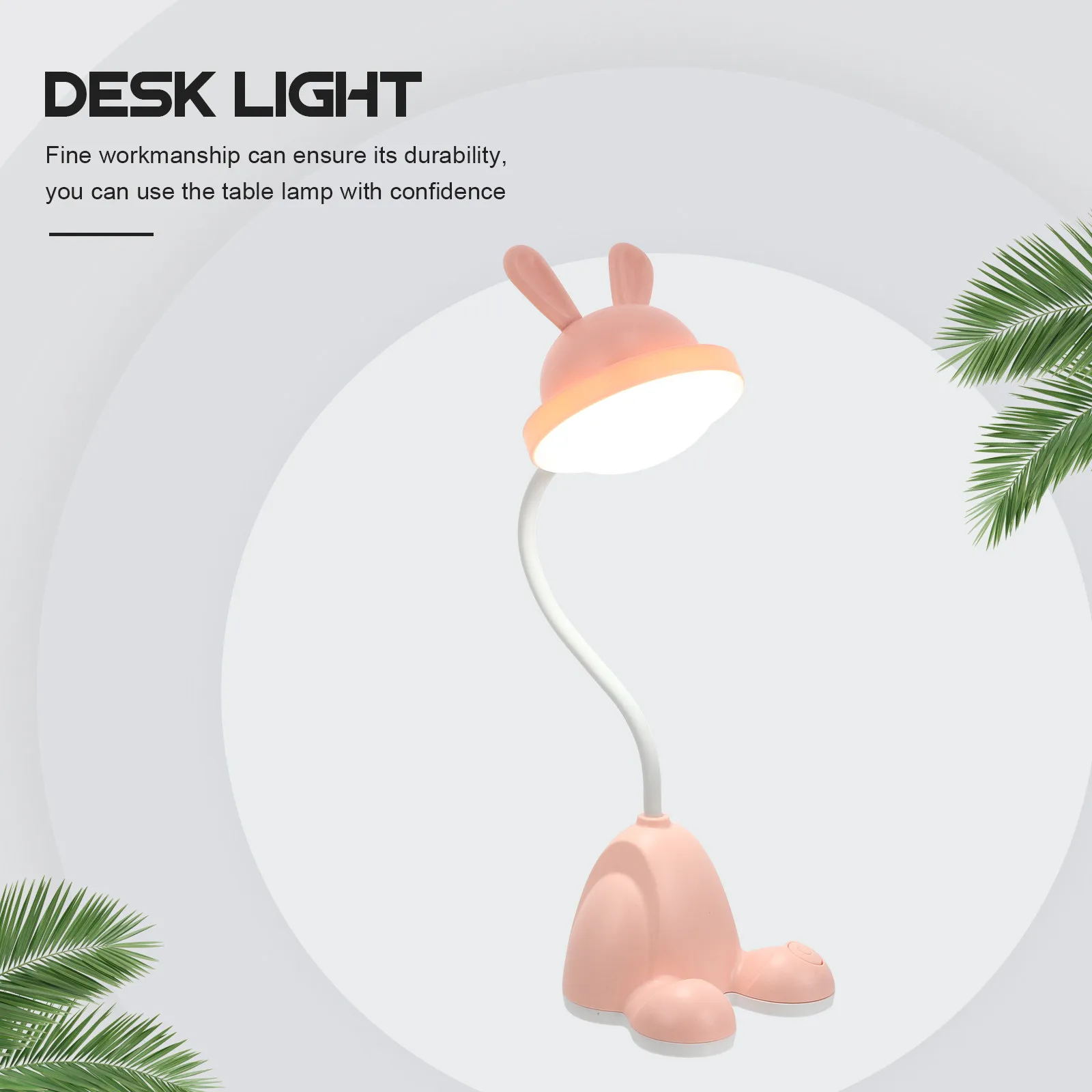 Cartoon Desk Lamp Eye Caring Reading Light with Phone Holder for Students Bedside Study and Night Use
