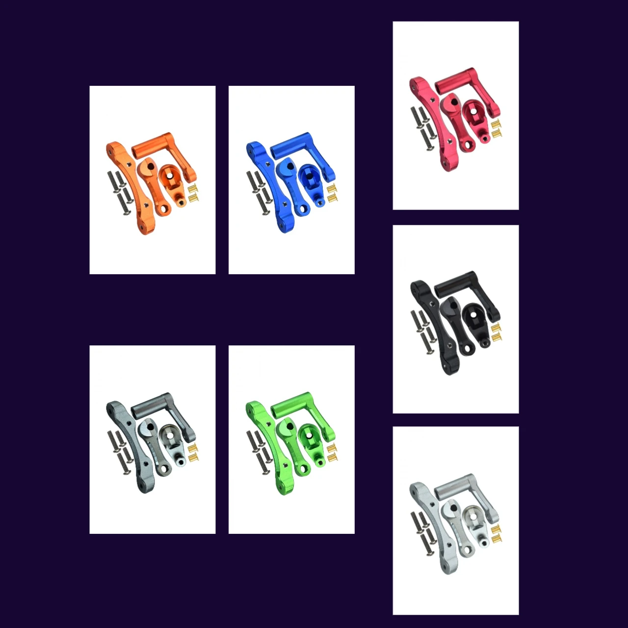 GPM Aluminum Steering Assembly For LOSI 1/10 Baja Rey、LOSI 1/10 Rock Rey LOS231008