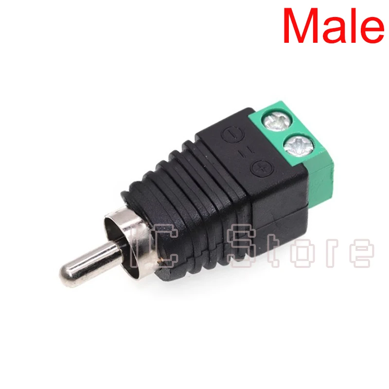 20PCS RCA Male and Female Plug to AV Screw Terminal Audio Video Connector Adapter DC to RCA for CCTV Security Camera System