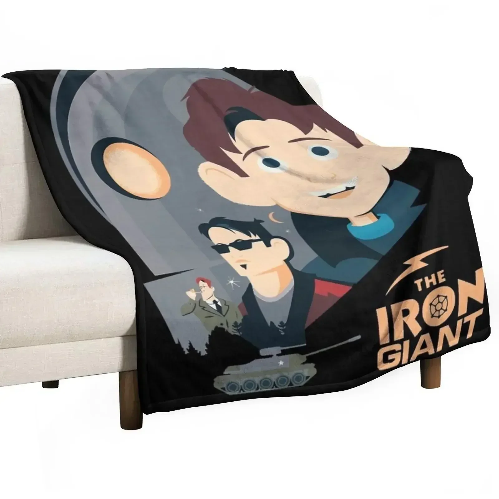 The Iron Giant - Animated Movie Artwork Throw Blanket Blankets Sofas Of Decoration Plaid Beach For Baby Retros Warm Blankets